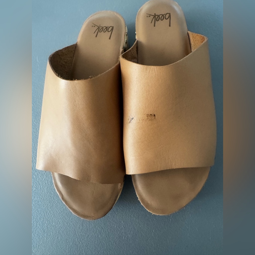 Beek Tan Leather Mules